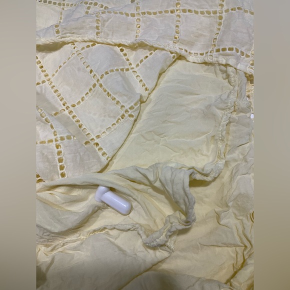 Petal & Pup Yellow Eyelet Midi Dress Spaghetti Strap Cotton Large - Picture 5 of 6